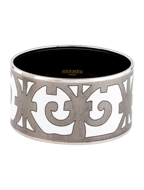 hermes metal bracelet|Hermes extra wide enamel bracelet.